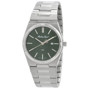 mathey tissot zeus quartz green dial ladies watch d118av