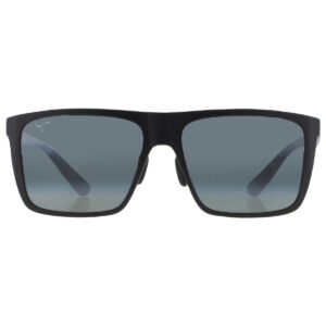maui jim honokalani nuetral grey rectangular men's sunglasses 455 02 57