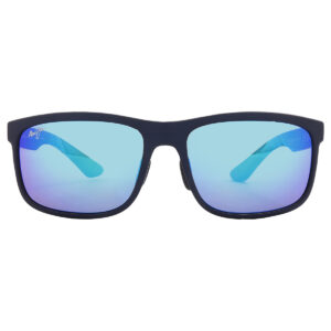 maui jim huelo blue hawaii rectangular men's sunglasses b449 03 58