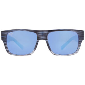 maui jim keahi blue hawaii rectangular men's sunglasses b873 03 56