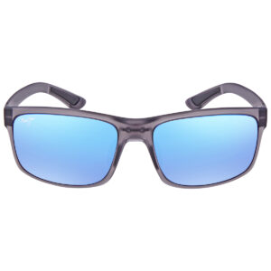 maui jim pokowai arch blue hawaii rectangular men's sunglasses b439 11m 58