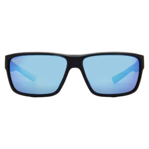 maui jim uila blue hawaii rectangular men's sunglasses b661 02 62