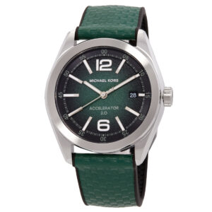 michael kors accelerator 2.0 quartz green dial men's watch mk9173