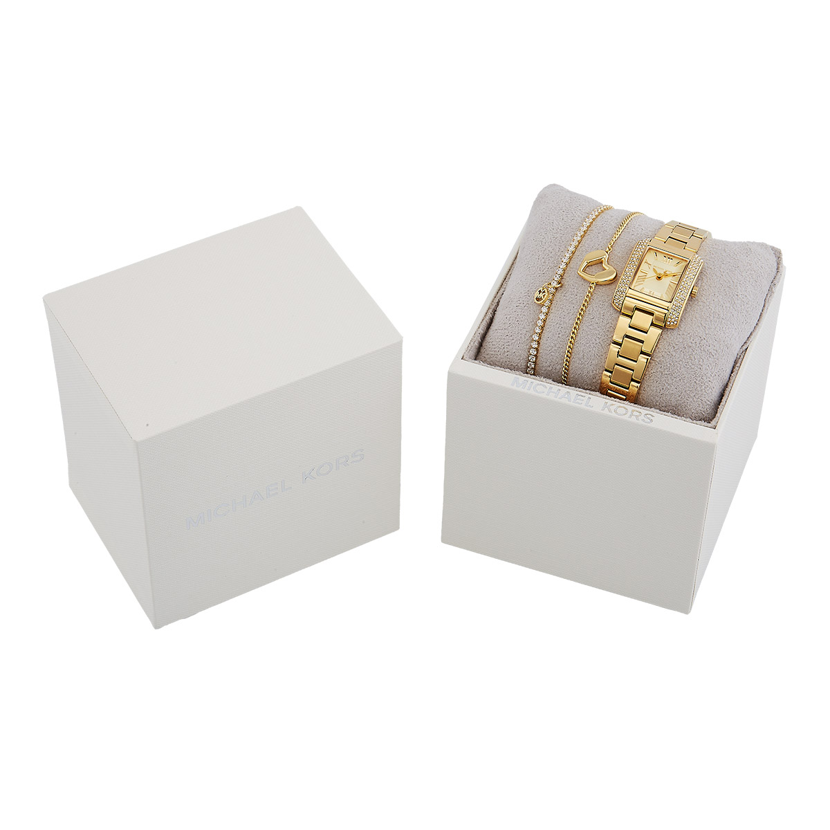 michael kors emery quartz gold dial ladies watch and bracelets gift set mk7510set michael kors emery quartz gold dial ladies watch and bracelets gift set mk7510set