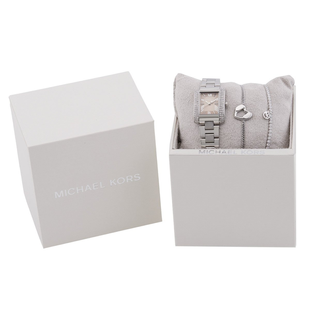 michael kors emery quartz pink dial ladies watch and bracelets gift set mk7514set michael kors emery quartz pink dial ladies watch and bracelets gift set mk7514set