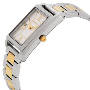 michael kors essex quartz white dial two tone watch mk4967