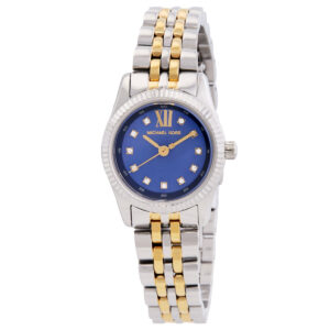 michael kors lexington quartz blue mother of pearl dial ladies watch mk4865