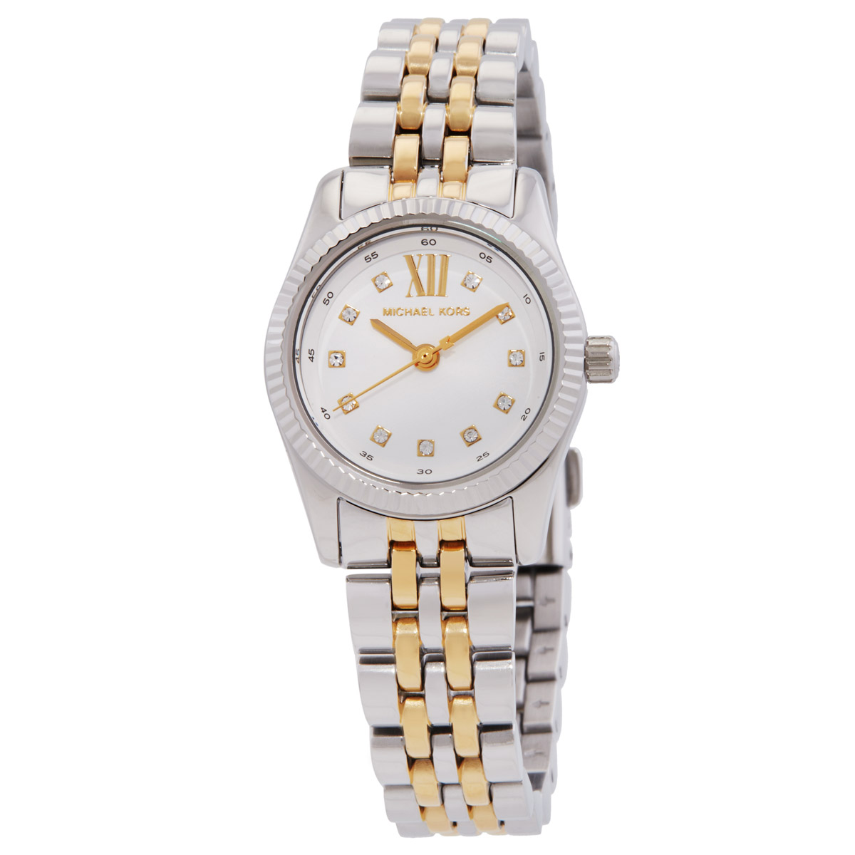 michael kors lexington quartz crystal white dial two tone ladies watch mk4740 michael kors lexington quartz crystal white dial two tone ladies watch mk4740