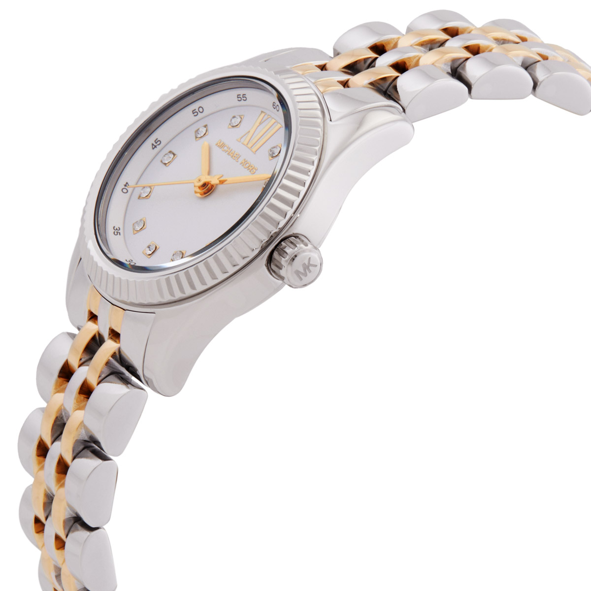 michael kors lexington quartz crystal white dial two tone ladies watch mk4740 michael kors lexington quartz crystal white dial two tone ladies watch mk4740