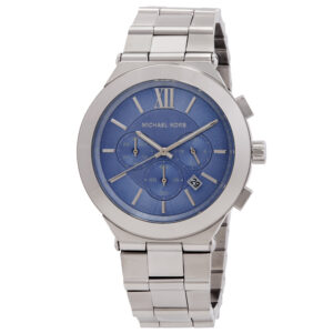 michael kors oversized billie chronograph quartz blue dial men's watch mk9222