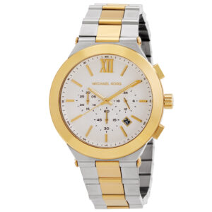 michael kors oversized billie chronograph quartz white dial men's watch mk9221