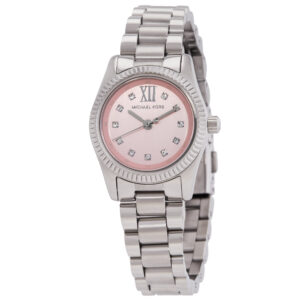 michael kors petite lexington quartz pink dial ladies watch mk4996