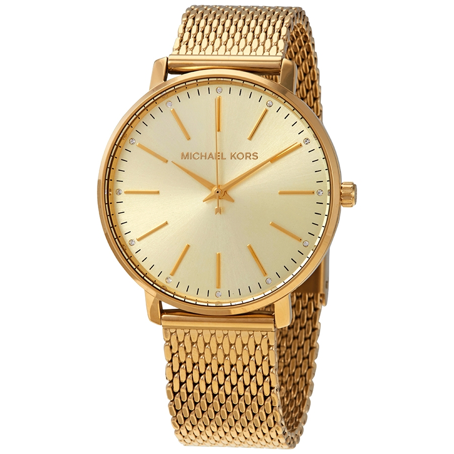 michael kors pyper quartz crystal gold dial ladies watch mk4339 michael kors pyper quartz crystal gold dial ladies watch mk4339