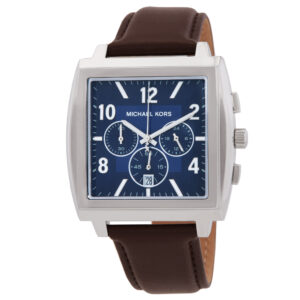 michael kors rhys chronograph quartz blue dial men's watch mk9231
