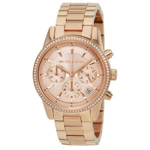 michael kors ritz rose dial ladies watch mk6357