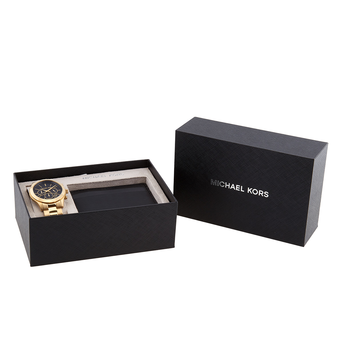michael kors runway chronograph quartz black dial men's watch mk1076set michael kors runway chronograph quartz black dial men's watch mk1076set