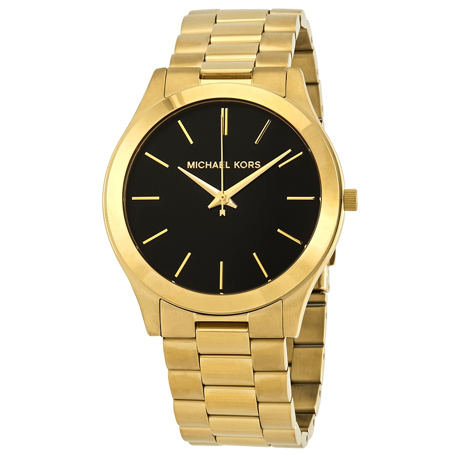 michael kors slim runway black dial men's watch mk8621 michael kors slim runway black dial men's watch mk8621