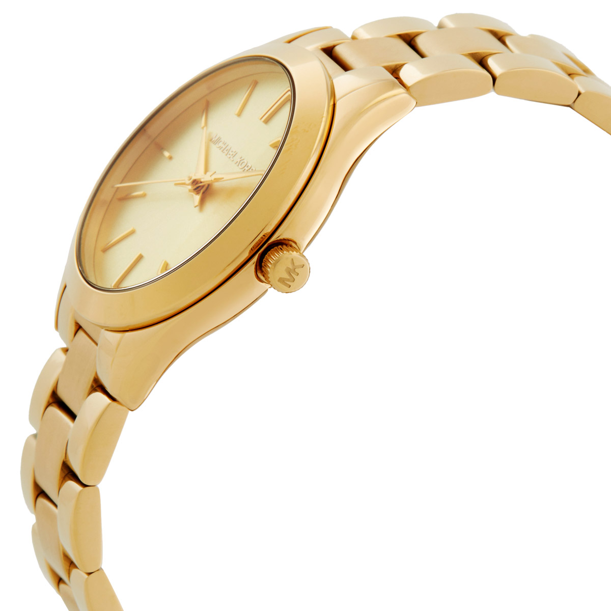 michael kors slim runway quartz gold dial ladies watch mk7561set michael kors slim runway quartz gold dial ladies watch mk7561set