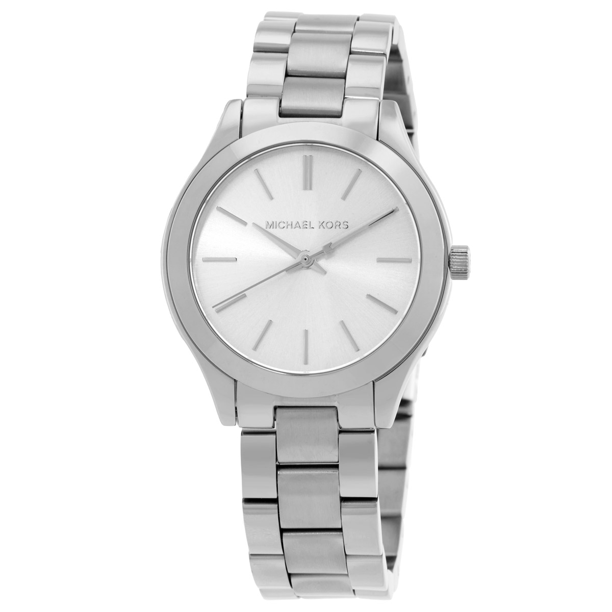 michael kors slim runway quartz silver dial ladies watch set mk7563set michael kors slim runway quartz silver dial ladies watch set mk7563set