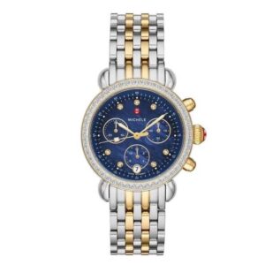 Home michele csx chronograph quartz diamond blue mother of pearl dial ladies watch mww03c000517