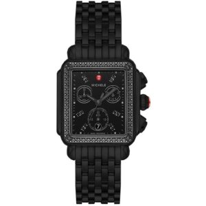 Витрина michele deco chronograph quartz diamond black dial ladies watch mww06a000786
