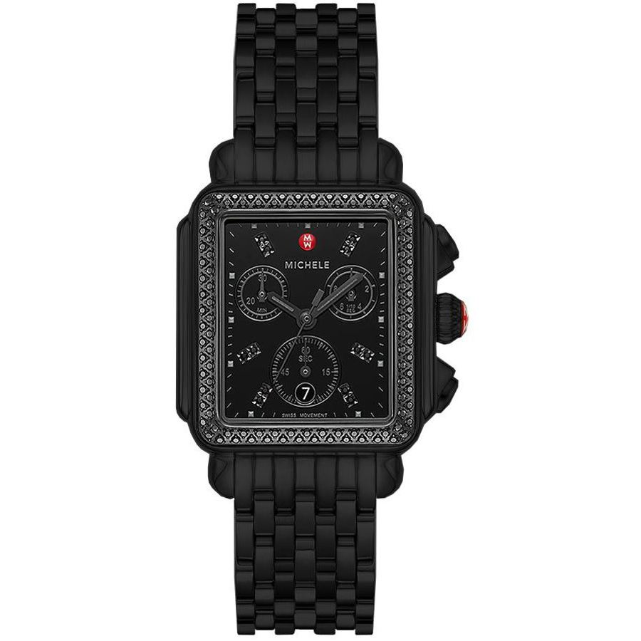 michele deco chronograph quartz diamond black dial ladies watch mww06a000786 michele deco chronograph quartz diamond black dial ladies watch mww06a000786