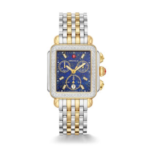 Витрина michele deco chronograph quartz diamond blue dial ladies watch mww06a000790