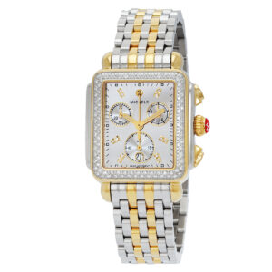 Витрина michele deco chronograph quartz diamond silver dial ladies watch mww06a000805
