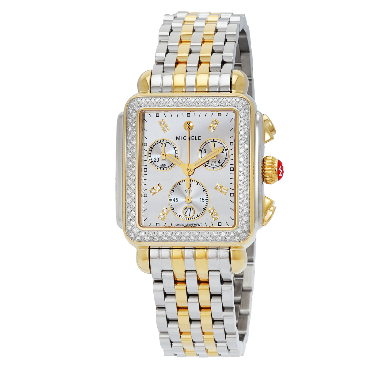 michele deco chronograph quartz diamond silver dial ladies watch mww06a000805 michele deco chronograph quartz diamond silver dial ladies watch mww06a000805