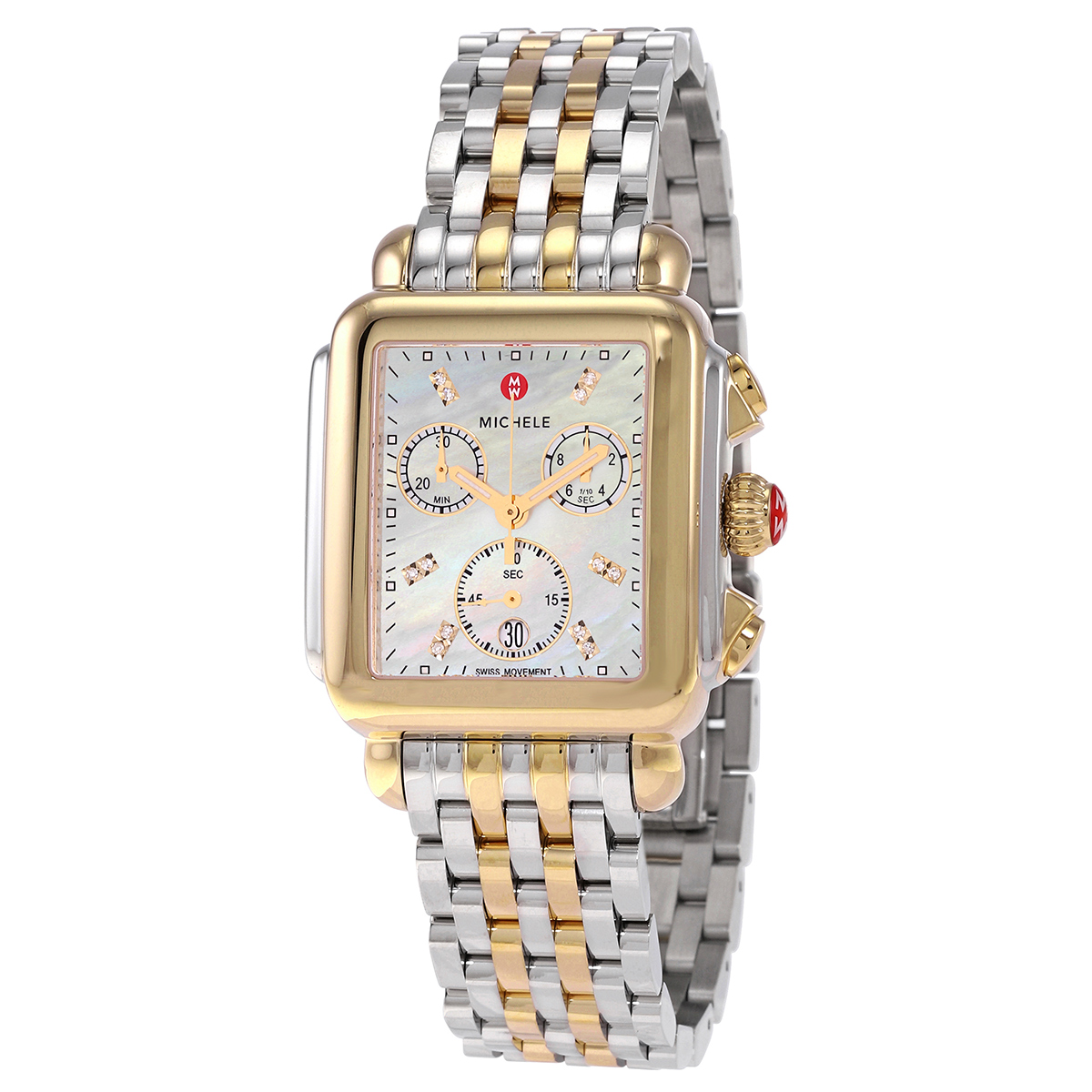 michele deco chronograph quartz diamond white mother of pearl dial ladies watch mww06a000779 michele deco chronograph quartz diamond white mother of pearl dial ladies watch mww06a000779