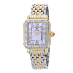 michele deco madison quartz diamond purple dial ladies watch mww06t000248