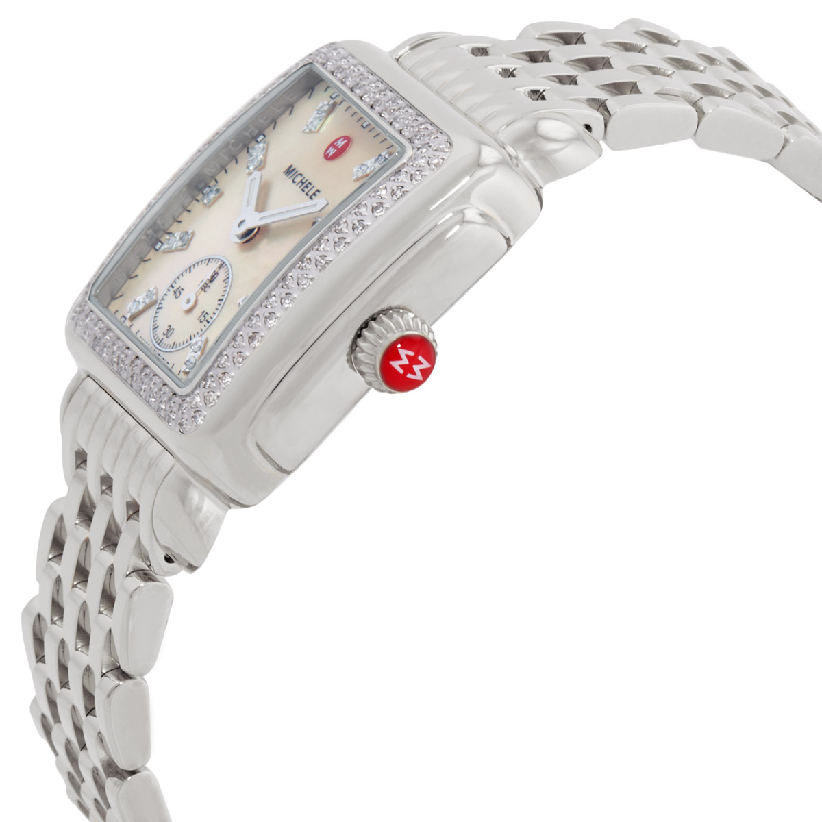 michele deco mid quartz diamond ladies watch mww06v000131 michele deco mid quartz diamond ladies watch mww06v000131