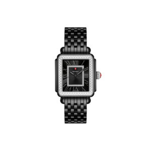 michele deco quartz diamond black sunray dial ladies watch mww06t000226