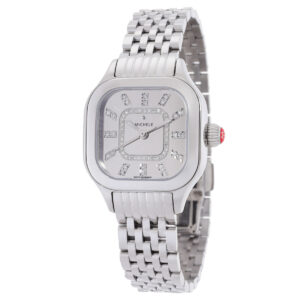 michele meggie quartz diamond silver dial ladies watch mww33b000012