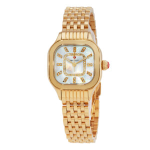 michele meggie quartz diamond white mother of pearl dial ladies watch mww33b000010