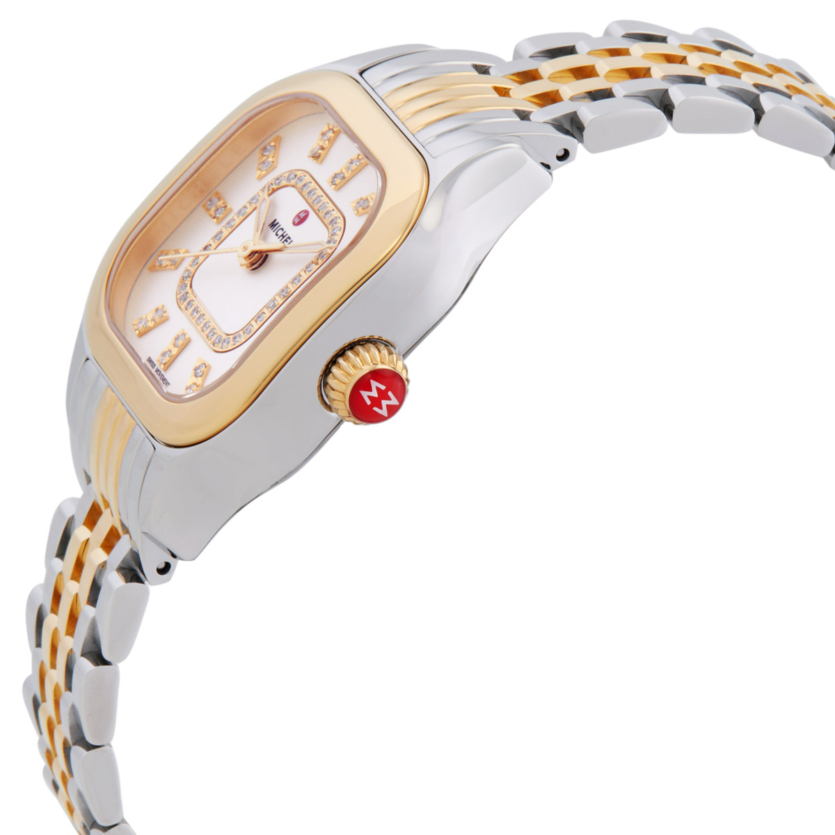 michele meggie two tone 18k gold plated diamond dial watch gift set michele meggie two tone 18k gold plated diamond dial watch gift set