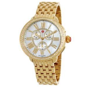 michele serein chronograph quartz silver dial ladies watch mww21a000070