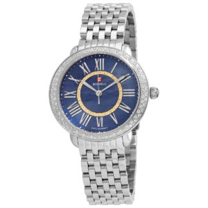 Home michele serein mid quartz blue dial ladies watch mww21b000162