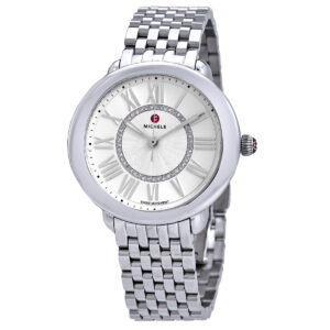 michele serein quartz diamond silver dial ladies watch mww21b000147
