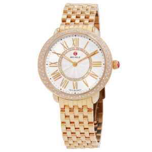 Home michele serein quartz silver dial ladies watch mww21b000161
