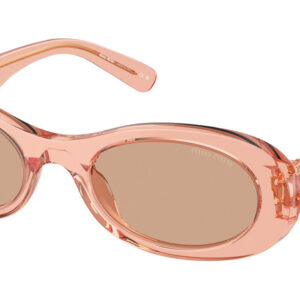 miu miu dark brown oval ladies sunglasses mu 06zs 13t1p1 50