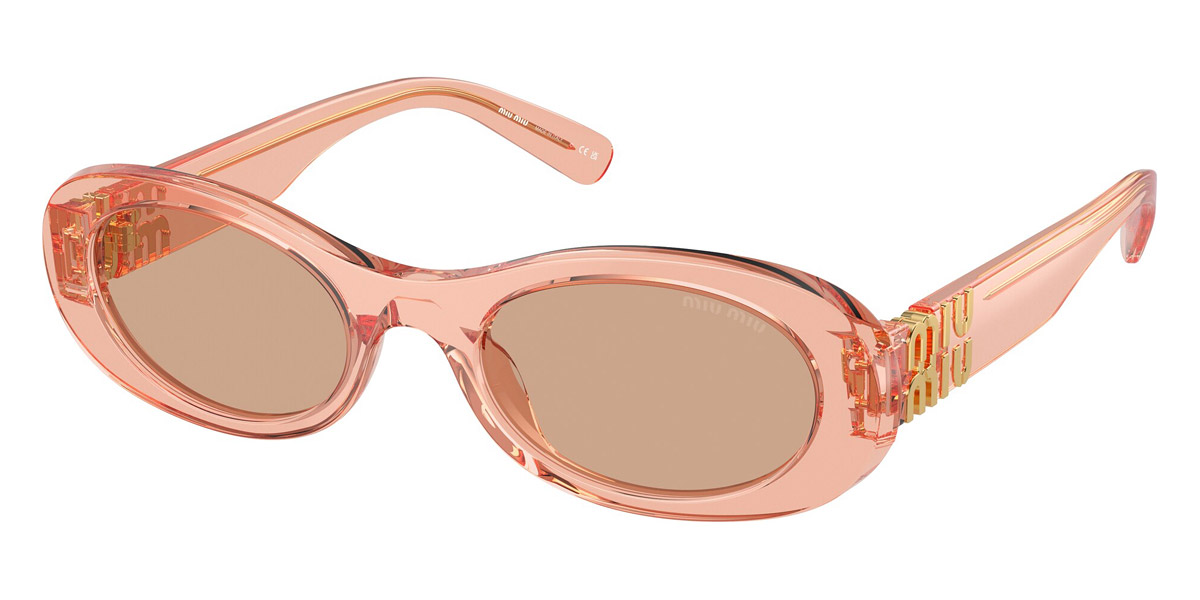 miu miu dark brown oval ladies sunglasses mu 06zs 13t1p1 50 miu miu dark brown oval ladies sunglasses mu 06zs 13t1p1 50