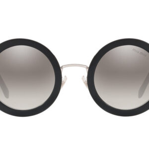 miu miu gradient gray mirrored silver round ladies sunglasses mu 59us 1ab5o0 48