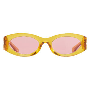 miu miu pink oval ladies sunglasses mu 11ws 12t1d0 54