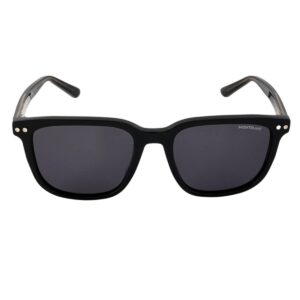 Home montblanc smoke square men's sunglasses mb0258sa 001 55