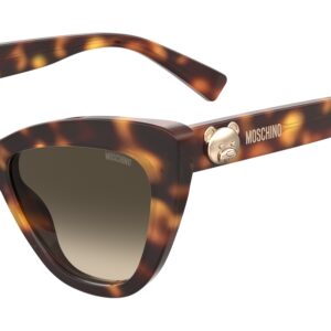 moschino brown gradient cat eye ladies sunglasses mos122s 005l/9k 54