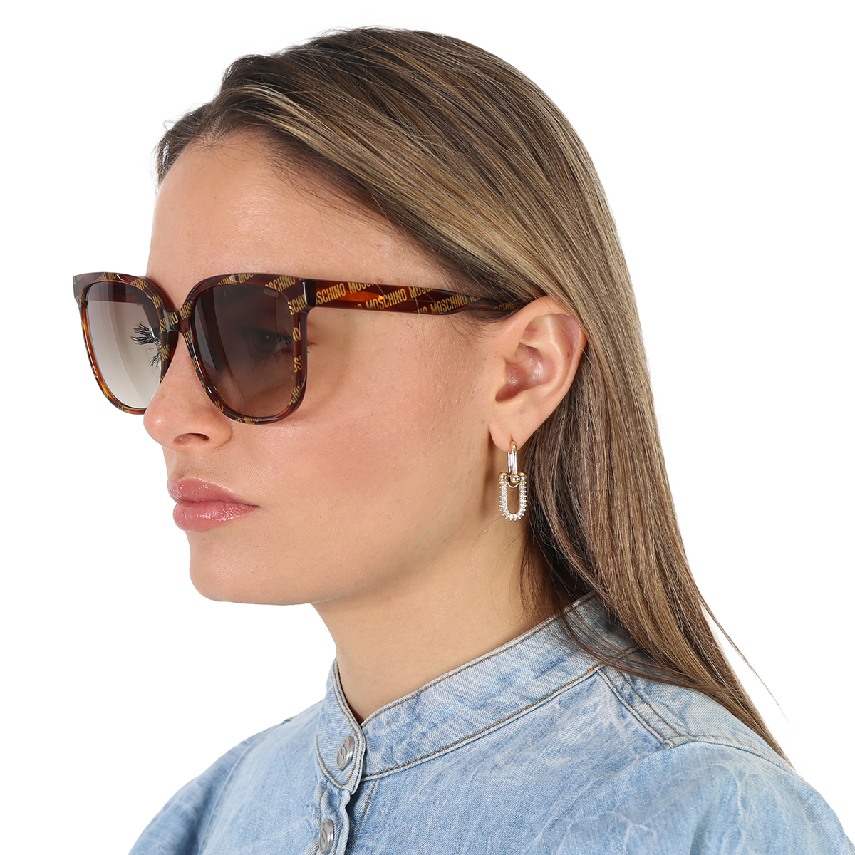 moschino brown gradient square ladies sunglasses mos134/f/s 0h7p/ha 58 moschino brown gradient square ladies sunglasses mos134/f/s 0h7p/ha 58