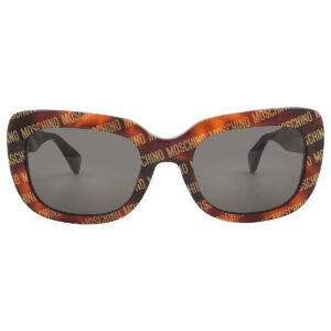 moschino grey square ladies sunglasses mos132/s 02vm/ir 53