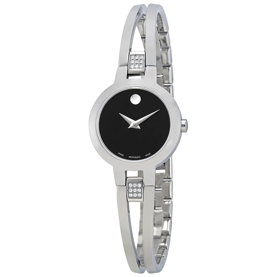 movado amorosa black dial ladies watch 0607154 movado amorosa black dial ladies watch 0607154