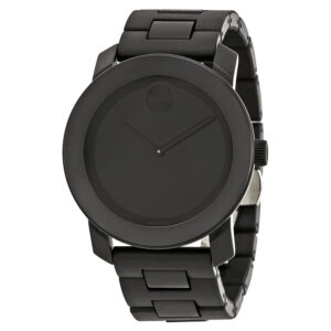 Home movado bold large black dial black tr90 composite men's watch 3600047